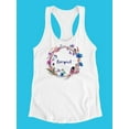 thumbnail image 3 of Wildflower Wreath Racerback Tank Women -Image by Shutterstock, Female Large, 3 of 4