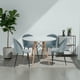 thumbnail image 5 of Ilios Innova | Comedor Roslo 4s Set de Mesa Redonda Blanca y 4 Sillas de Terciopelo Azul, Estilo Nórdico Moderno Minimalista para Espacios Pequeños, 5 of 9