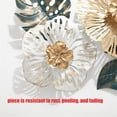 thumbnail image 4 of Wall Art Decor 3D Metal Wall Decor Golden Metal Flower Wall Decor Leaf Elegant Wall Sculptures Home Decoration for Living Room, Bedroom, Dining Room, Office, Hotel, 4 of 6