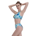 thumbnail image 5 of Daiia Prague Ratter Dog in Bathtub printed 2 piece Swimsuit Bikinis for Women High Waisted Racerback Bathing Suits Summer Tummy Control Scoop Neck Swimwear-X-Large, 5 of 8