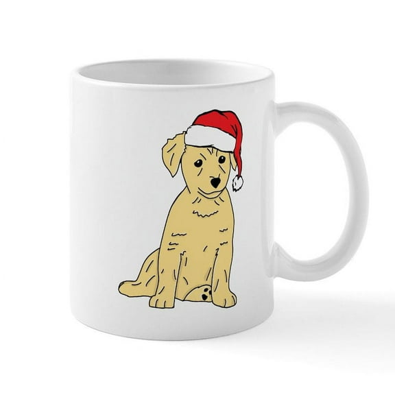 CafePress - Santa Puppy - 11 oz Ceramic Mug - Novelty Coffee Tea Cup