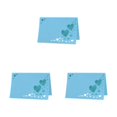 thumbnail image 2 of Redempat 1/2/3/5 50pcs Add Touch Of Sophistication With Heart Hollow Table Namecards Empty blue 3PCS, 2 of 6