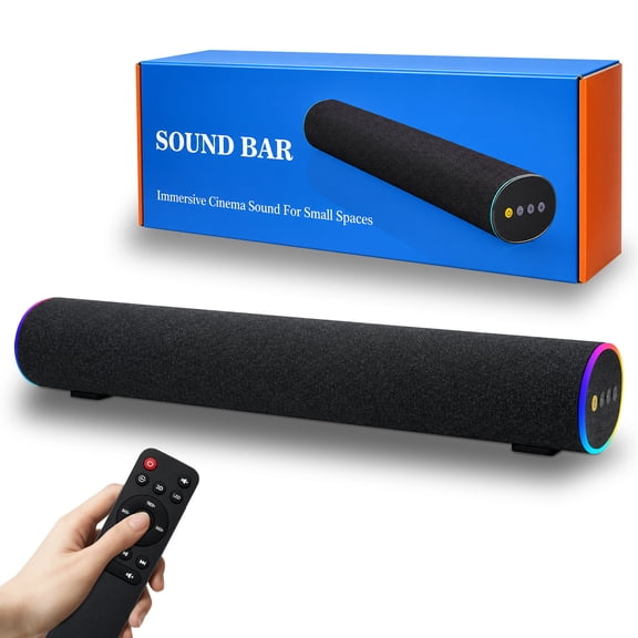 Salange Sound Bar for Smart TV, 50W Surround Sound Bar with Built-in Subwoofer, Bluetooth 5.4, HDMI ARC/Opt/AUX/USB Connect, 3 EQ Modes TV Speaker for Home Theater, PC, Gaming, Projectors