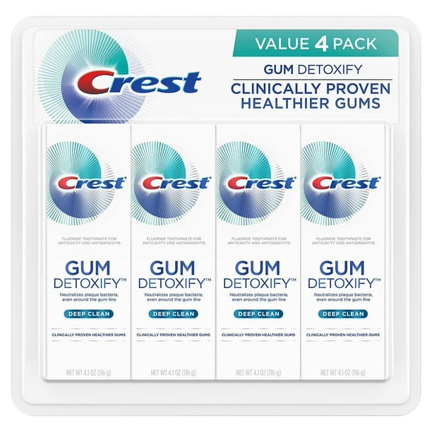 Crest Gum Detoxify Toothpaste, Deep Clean (4.1 oz., 4 pk.) Walmart