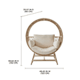 thumbnail image 4 of Better Homes & Gardens Bellamy Outdoor Patio Round Wicker Chair - White, 4 of 10