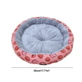 thumbnail image 4 of FeiFu Pet Cats Dog Christmas Round Bed Cushion Warm Pet Mat Thickened Warm Dog Bed Cats Bed Soft Comfortable Pet Bedding Festive Holiday Pet Cushion, 4 of 4