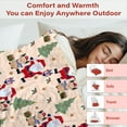 thumbnail image 4 of 1 Piece Cozy Santa and Reindeer Flannel Blanket - Soft and Warm All-Season Bedspread with Christmas Tree, Snowman, and Elf Patterns, 4 of 5