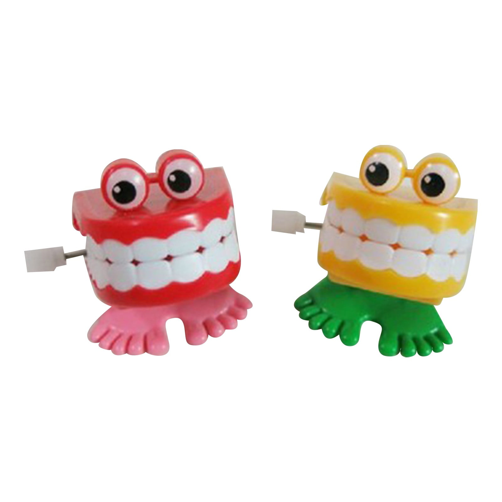 3 Pieces Chattering Teeth, Walking Teeth Toy, Funny Mechanical Fake Teeth, Mechanical Toys to Pull Up, Teeth Chew Toys for NTS, Joke Gag Toy