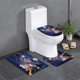 thumbnail image 1 of Pato Darkwing Juego de 3 alfombras de baño de coral fleece: tapete de baño + alfombra de inodoro en forma de U + funda de tapa de inodoro en forma de O, 1 of 6