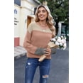 thumbnail image 4 of Zeagoo Womens Sweaters Cute Long Sleeve Off The Shoulder Pullover Tops Hollow Out Crochet Dressy Casual Outfits, 4 of 4