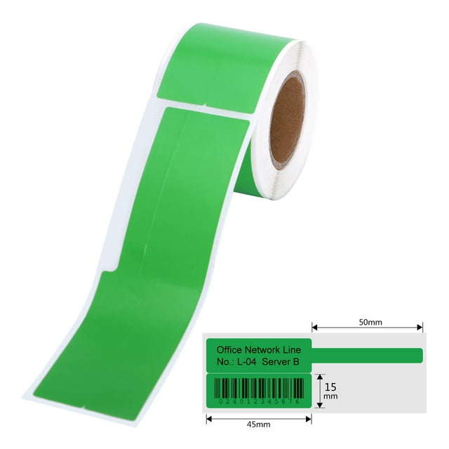 Cable Label Self-Adhesive Thermal Printing Sticker Paper Waterproof Oil-Proof Tear Resistant Label Tape for Cables Wires Jewelry for DP23 Series Thermal Printer Label Maker Machine, 1 Roll