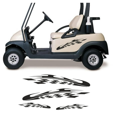 Checkered Flag Golf Cart Decals Accessories Go Cart Stickers GCC05