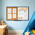 thumbnail image 4 of JILhome Magnetic White Board and Cork Board Combo,35" x 23" Dry Erase Board Bulletin Combination Board, Whiteboard & Felt Board for Wall, Home, Office, Black Aluminum Frame, 4 of 7
