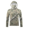 thumbnail image 6 of lcziwo Men Long Sleeve Shirts UPF 50+ UV Sun Protection Big and Tall Camo Print Hoodie with Face Mask Summer Fishing Outdoor Pullover Camouflage XXXXL, 6 of 10