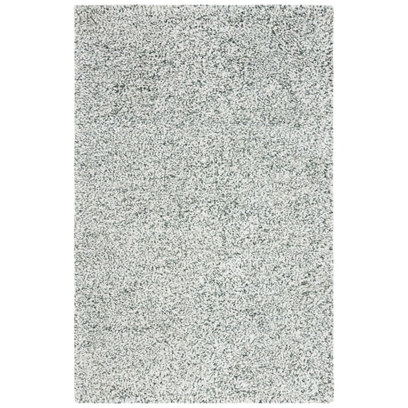 SAFAVIEH Berber Deena Distressed Area Rug, Ivory/Green, 4' x 6'