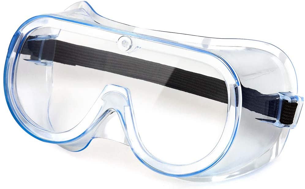 AntiFog Protective Safety Goggles Clear Lens WideVision Adjustable