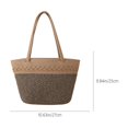 thumbnail image 4 of InsCrazy Tote Bag Handbag Cotton Rope Woven Handbag Large Capacity Daily Versatile Shoulder Bag Spliced Color Casual Woven Bag Beach Bag, 4 of 9
