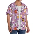 thumbnail image 4 of Xecao offers the Lovely Animals for Men's Casual Short-sleeved Shirt, a button-up collared shirt with a pocket, perfect for beach vacations and yacht travel in the XX-Large size., 4 of 7