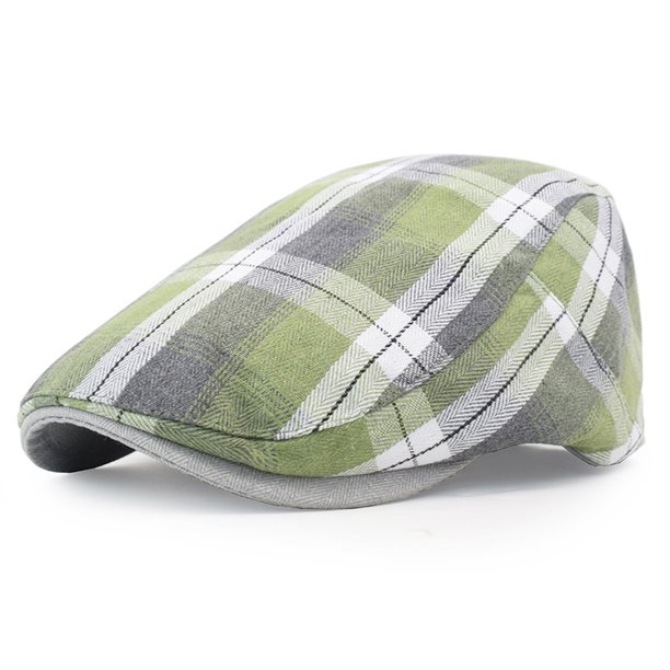 Gorra plana Gatsby Newsboy con diseño a cuadros para hombre