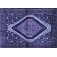 thumbnail image 1 of Ahgly Company Machine Washable Indoor Rectangle Persian Blue Traditional Area Rugs, 3' x 5', 1 of 4