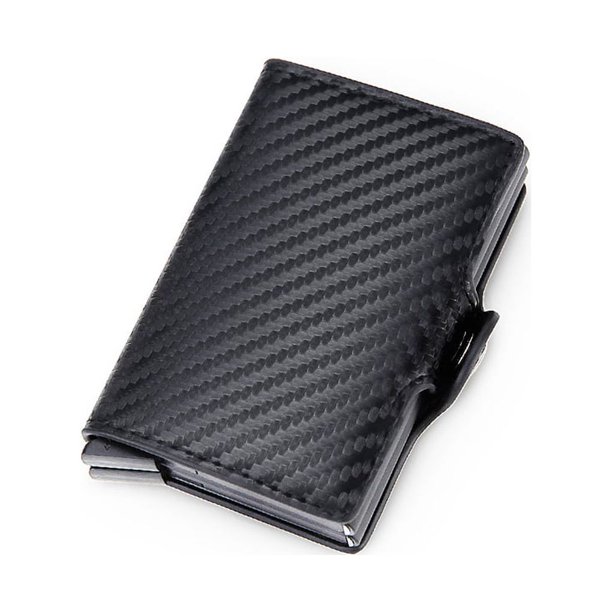 Minnieouse Hombres Rfid Caja de crédito Bolsa de dinero Mini contenedor delgado Monedero Cartera inteligente Delgado Automático Multifunción Type3 NO3