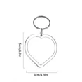 thumbnail image 1 of 5-100PCS Clear Acrylic Photo Frame Keychain Photo Insert Keyrings Blank Rectangle for Double-Sided Photos DIY Supplies, 1 of 5