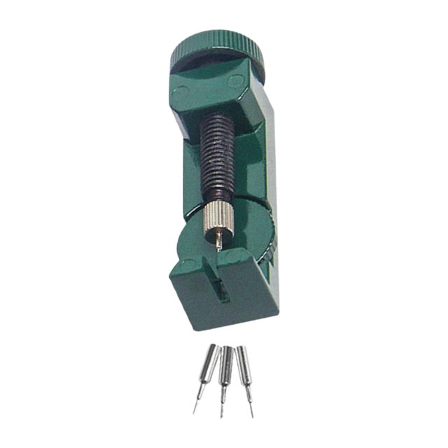 Kit de extracción de eslabones de cadena de reloj Herramienta para quitar correas de reloj para relojeros Ajuste de correa verde