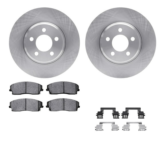 Dynamic Friction Company Front Brake Rotors with 5000 Advanced Brake Pads includes Hardware 6512-39098