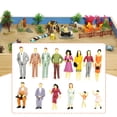 thumbnail image 6 of 14 Pieces Miniature People Figures Diorama Models Plastic Material for Architectural Layout Photography Props, 6 of 9