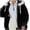 Black-A, variant on Lovskoo Fleece Coat for Women Oversized Zip Up Long Sleeve Hooded Jacket Winter Warm Plus Size Sherpa Coat Blue-C