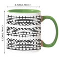 thumbnail image 3 of CHENMEI "Creative White Ceramic Coffee Mug with Black Pattern and Available In Seven Colors for Stylish Sipping Experience", 3 of 6