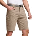 thumbnail image 2 of HKYNLAG Tactical Shorts for Men Outdoor Casual Painters Shorts Quick Dry Hiking Work Cargo Shorts with Multi Pocket (No Belt) Khaki 2XL, 2 of 8