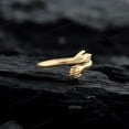 thumbnail image 5 of CHIRAGEMSJEWEL Yellow Gold Plated Hug Ring, Women Fine Jewelry, Adjusted Rings Fashionable Gift for Girlfriend, 5 of 8