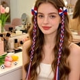 thumbnail image 6 of erdimoy National Flag Color Bow Braided Tassel Hair Clips, Country Thematic Soccer Game Day Cheer Hair Barrette Accessories for Sports Fan Outfit Decor, 6 of 6