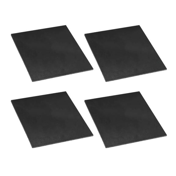 Uxcell Rubber Solid Anti-Vibration Pads, 4 Pcs 60mm x 2mm Thick Rubber Square Washers Multi-Purpose Gasket Pad Bushings Spacer for HVAC Compressor Air Conditioner, Black