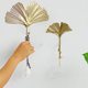 thumbnail image 2 of Gancho de pared de hierro forjado con forma de hoja, organizador, multifuncional, D, verde, 2 of 5