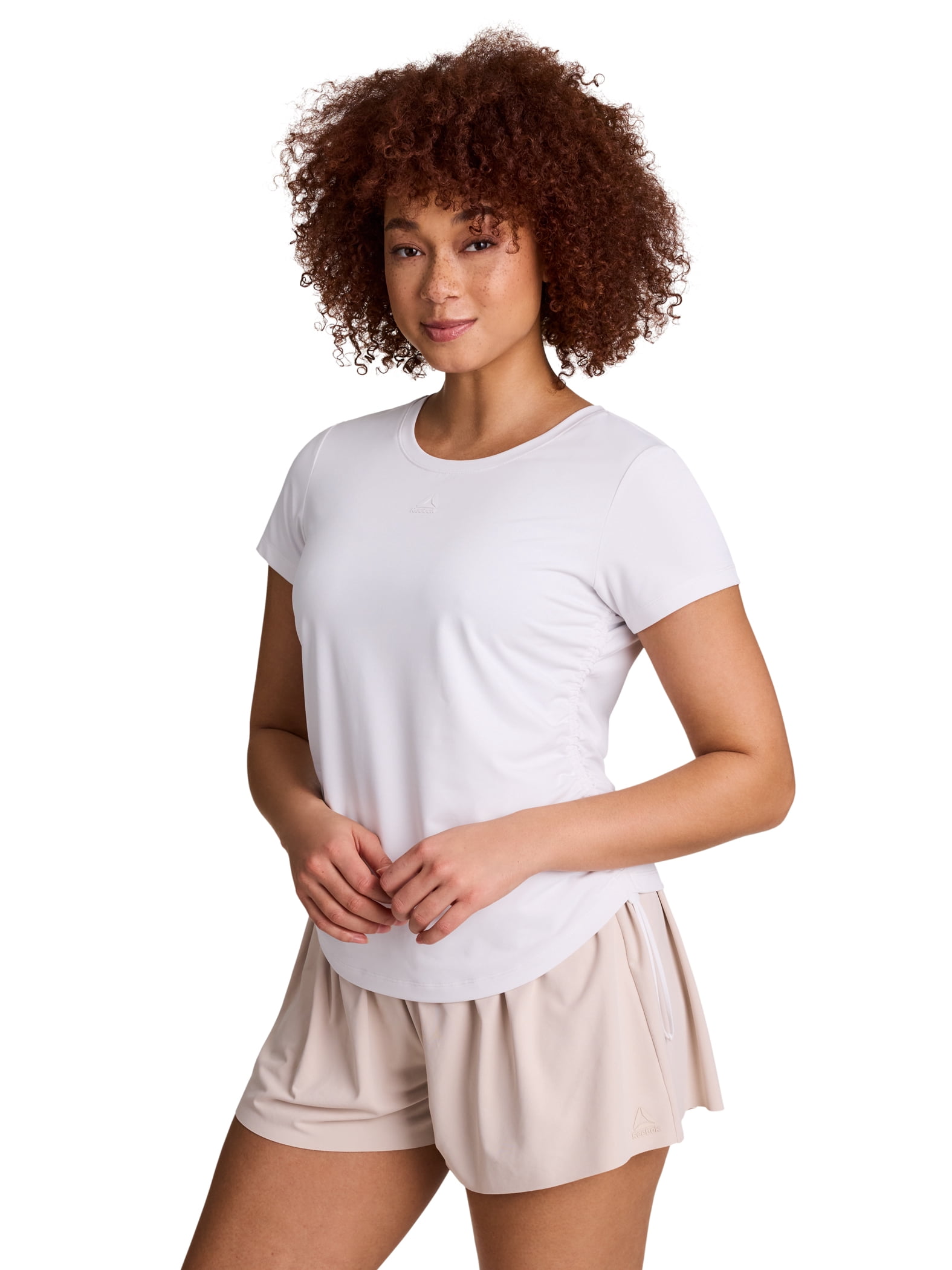 Reebok Women's Swift Sleevless Tee with Ruched Sides