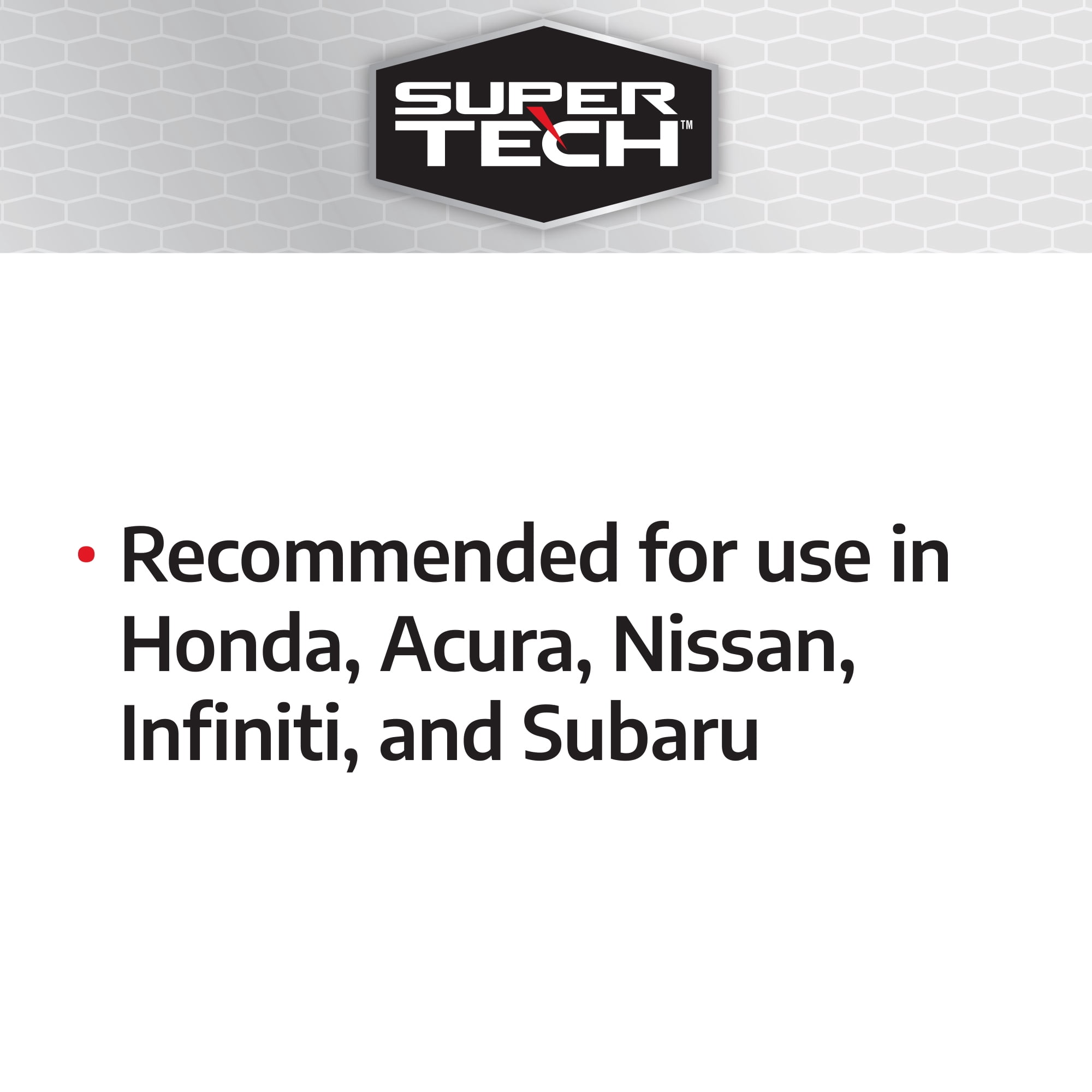 Super Tech 50/50 Antifreeze/Coolant for Honda/Acura/Nissan/Infiniti/Subaru Automobiles and Light Trucks
