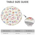 thumbnail image 6 of Round Fitted Tablecloth with Elastic Edges Fits 45"-52" Round Tables Pioneer Colorful Floral Waterproof Table Cover Washable Indoor and Outdoor for Party Kitchen Dinner Banquet Patio Picnic, 6 of 7