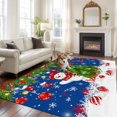 thumbnail image 2 of Large Area Rugs for Living Room Bedroom, Navy Blue Christmas 5'x8' Rug Washable Carpet Runner Indoor Outdoor, Snowman Xmas Tree Ball Snowflake Non Slip Floor Mats Rug for Kitchen, Bathroom, 2 of 8