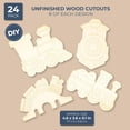 thumbnail image 2 of Bright Creations Unfinished Wood Train Cutouts - Ready-to-Paint Wood Ornaments - Kids DIY Wooden Trains to Paint - Party Favor Pack & Craft Pieces - 4.6 x 3.6 x 0.11 in, Pack of 24, 2 of 8