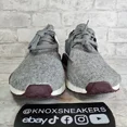 thumbnail image 2 of Adi - das NMD R1 Grey Wool 3M Maroon Boost Sneaker CQ0761 Men's Size 8.5, 2 of 6