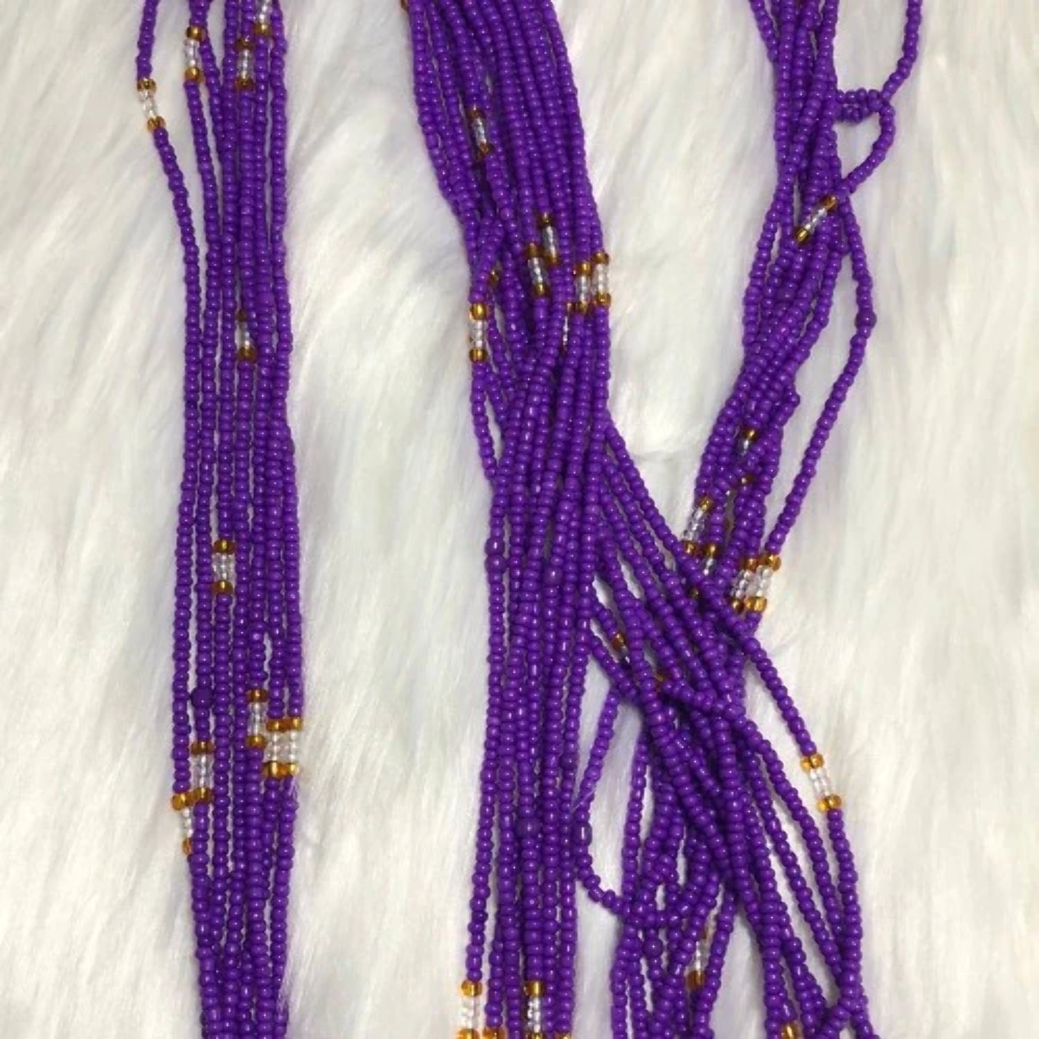 Royal Purple Authentic tie on waist beads Plus size waist beads Walmart