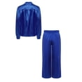 thumbnail image 5 of TTAO Kids Boys Praise Dance Outfit Long Sleeve Satin Liturgical Pullover Top With Worship Wide Royal Blue 12, 5 of 6