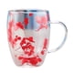 thumbnail image 1 of Advancent Taza de café de doble pared Taza de flores de cristal mineral 350 ml Tazas de té de flores secas Tazas de té de vidrio Mostrada A, 1 of 6