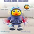thumbnail image 6 of Interactive Dancing Space Duck Toy with Lights and Music for Infants 6 to 12 Months Safe ABS Plastic Educational Crawling Baby Gift, 6 of 6