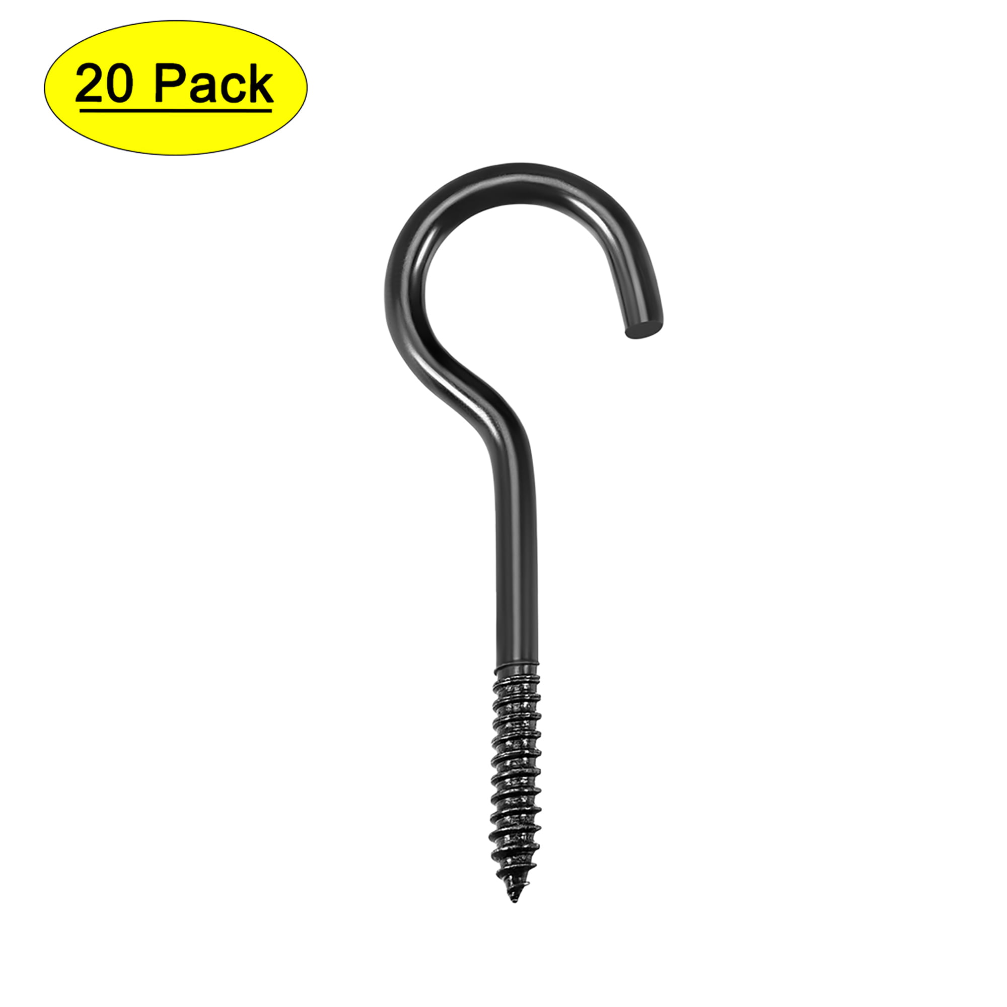 2 inch Screw Eye Hooks Self-Tapping Screws Screw Hanger Eye-Shaped Ring Hooks 50pcs 