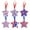 G001- Multicolor, variant on Party decorations, Red White and Blue decorations, 3 in Fabric Ornaments, White Wall decor, Home decor Wall Art, Blue Wall decor, Patriotic Holiday, 6 Pc