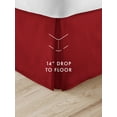 thumbnail image 3 of Comfort Canopy - Burgundy Pleated Bed Skirt Box Spring Frame Cover for Twin Size Bedding, 3 of 8