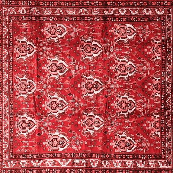 Ahgly Company Indoor Square Persian Red Traditional Area Rugs, 5' Square